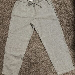 J. Crew Women’s Black and White Striped Chinos